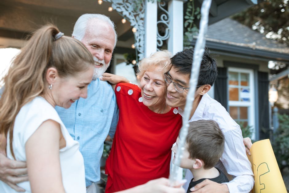 Multigenerational Chinese American family in joint therapy session with bilingual psychologist