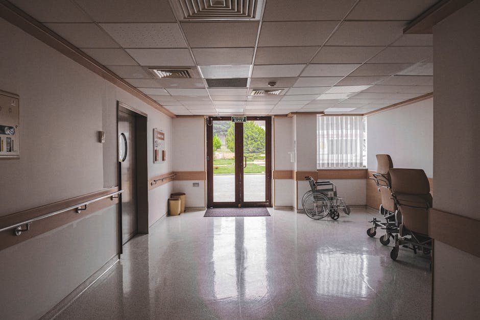 Inpatient psychiatric unit hallway
