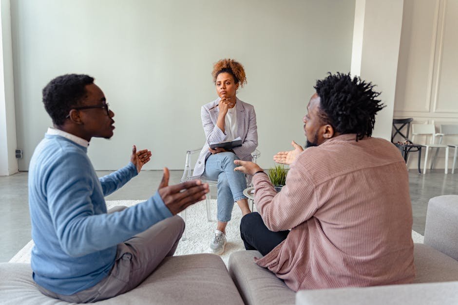 Group of Black mental health professionals in clinical setting